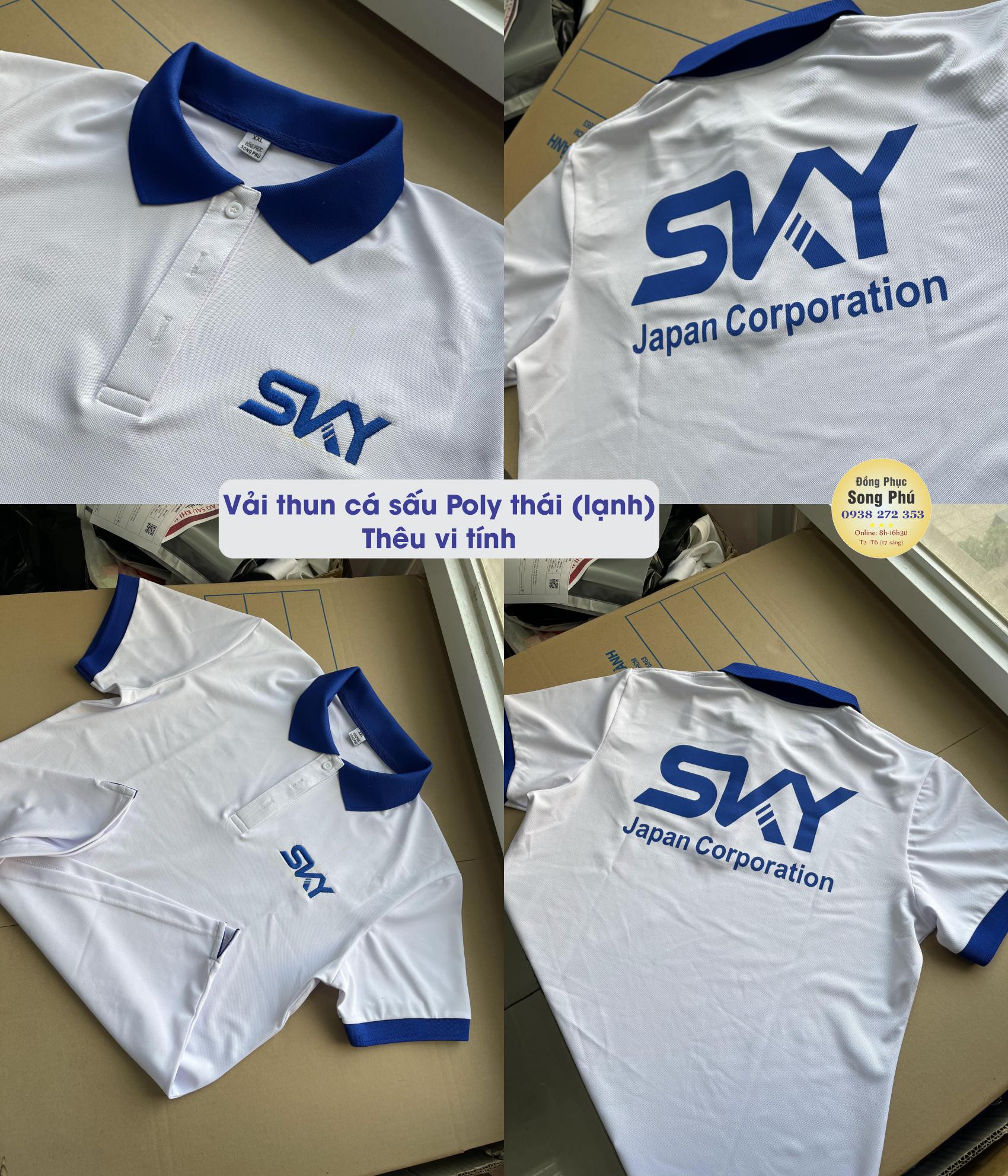 Mẫu áo thun đồng phục công ty Sky Japan 2023