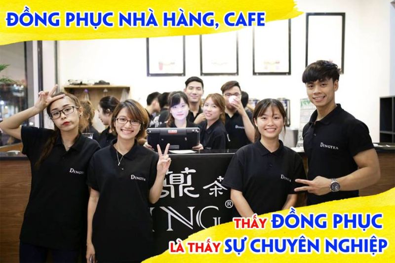 In áo đồng phục nhà hàng, quán ăn, quán cà phê