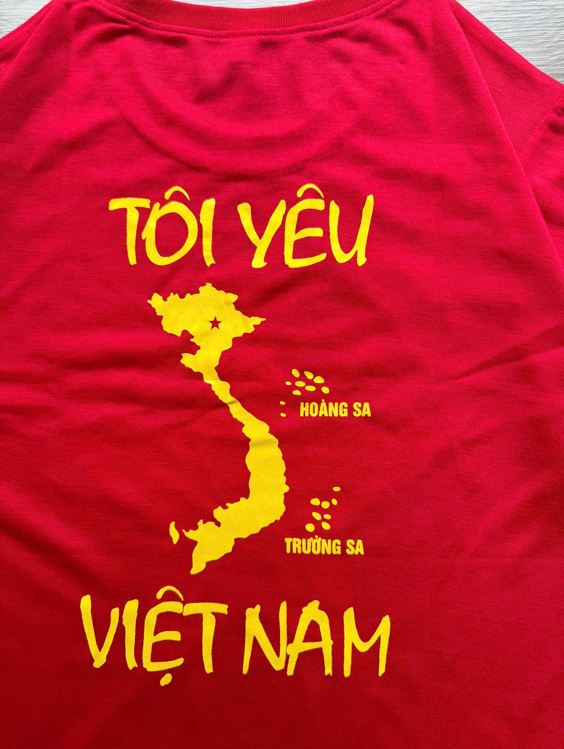 hình in áo thun cờ đỏ in bản đồ Việt Nam