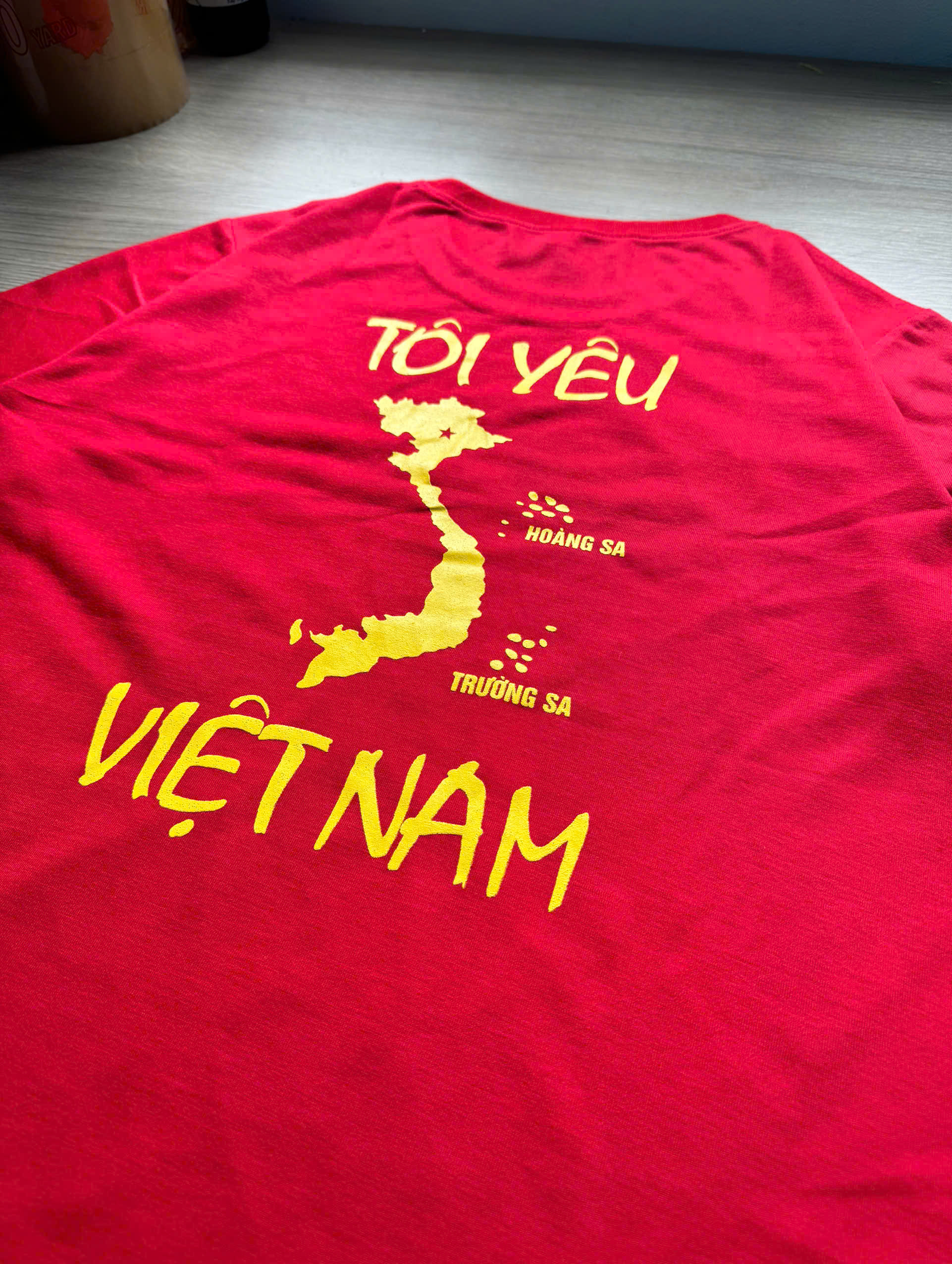 hình in áo thun cờ đỏ in bản đồ Việt Nam