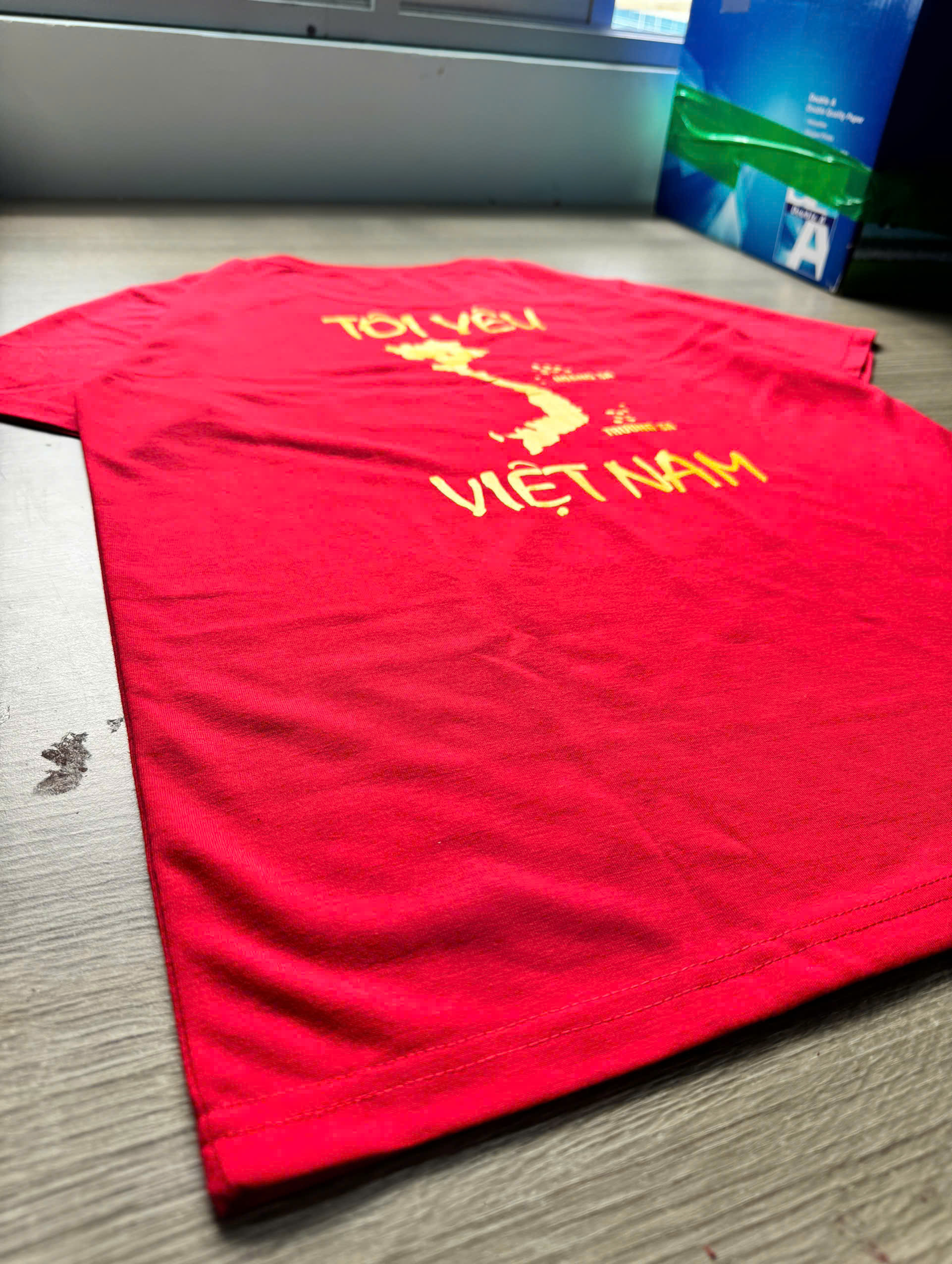 hình in áo thun cờ đỏ in bản đồ Việt Nam