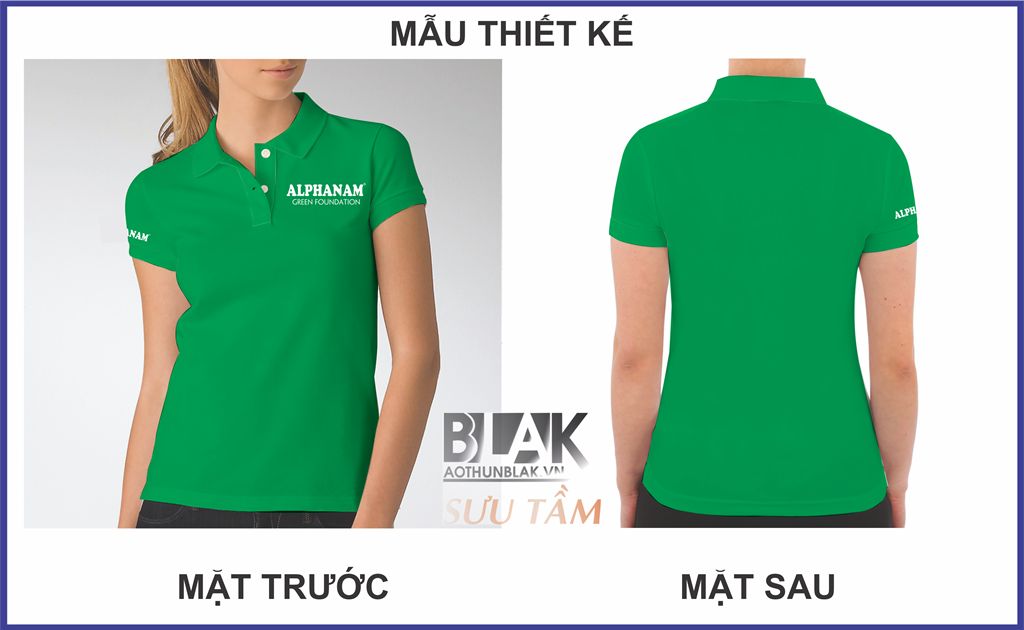 Mẫu thiết kế áo thun đồng phục Alphanam Green Foundation