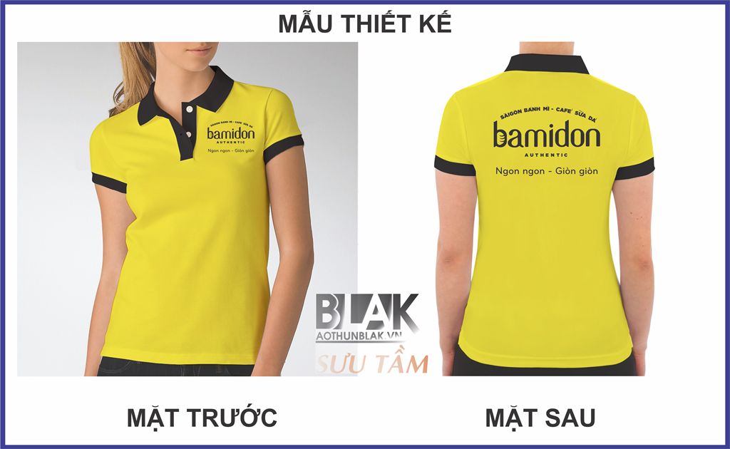 Mẫu thiết kế áo thun đồng phục Tiệm bánh mì Bamidon
