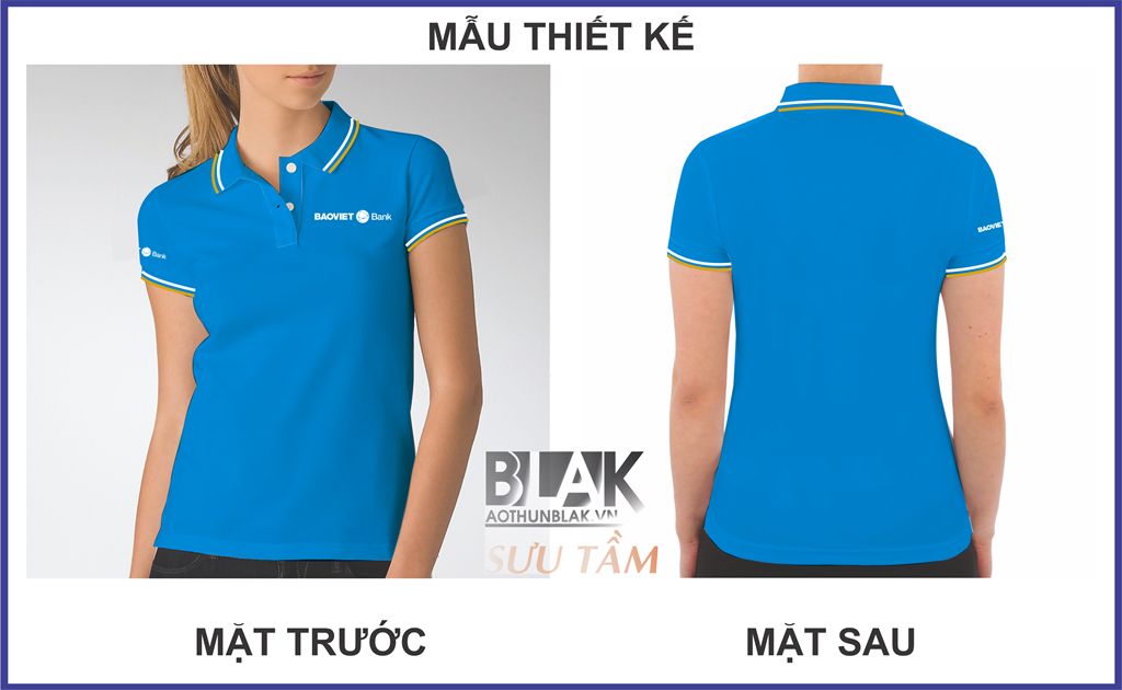 Mẫu thiết kế áo thun đồng phục ngân hàng Bảo Việt