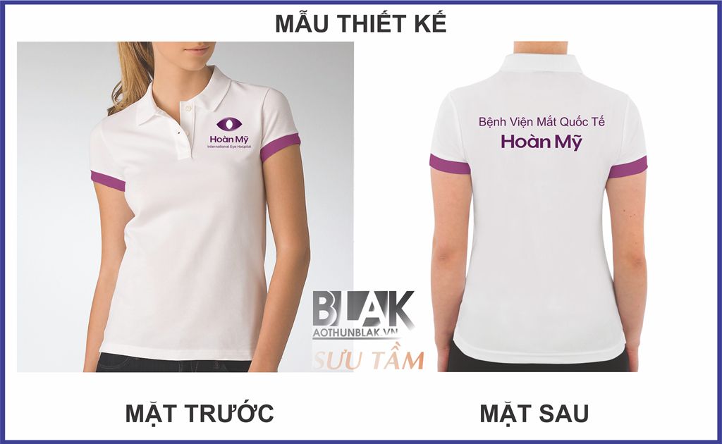 Mẫu thiết kế áo thun đồng phục Bệnh viện Mắt Quốc tế Hoàn Mỹ