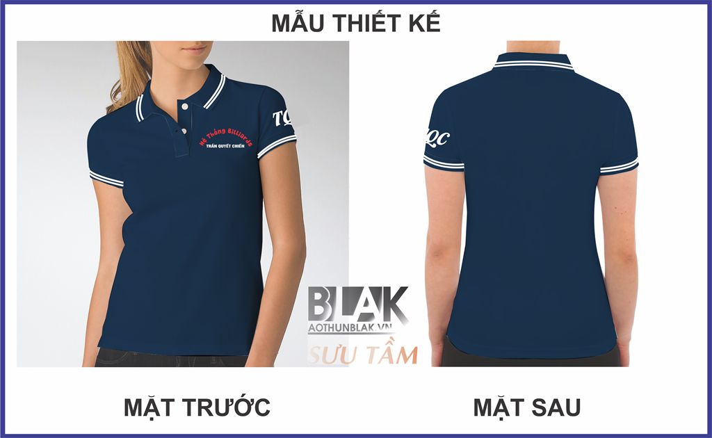 Mẫu thiết kế áo thun đồng phục Hệ thống Billiard Trần Quyết Chiến
