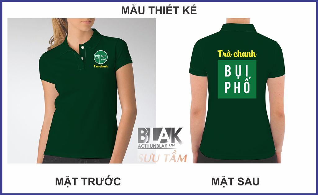Mẫu thiết kế áo thun đồng phục nhân viên quán Trà Chanh Bụi Phố