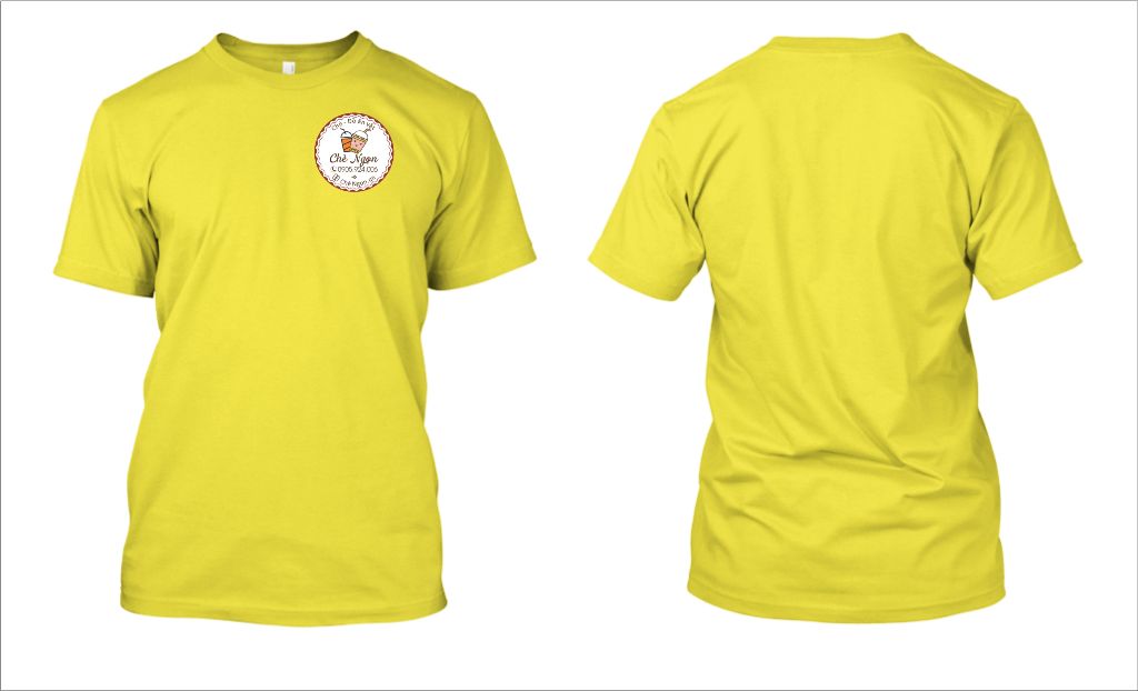 Mẫu thiết kế áo thun đồng phục nhân viên tại quán Chè Ngon, Bình Định