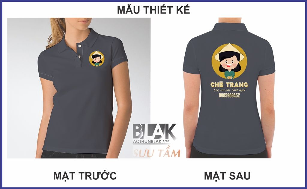 Mẫu thiết kế áo thun đồng phục nhân viên tại Chè Trang - Nam Định
