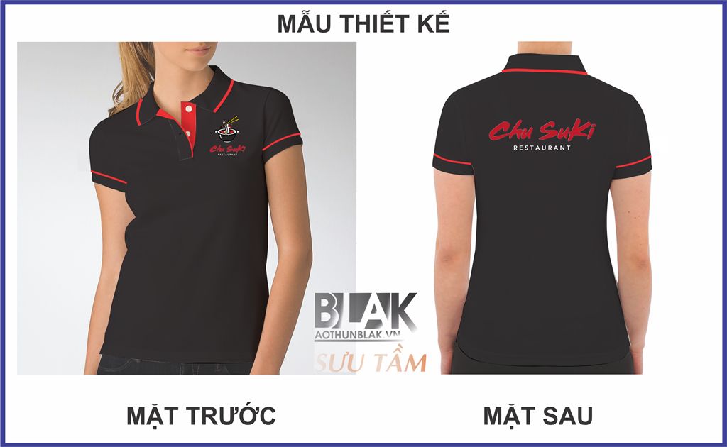 Mẫu thiết kế áo thun đồng phục nhà hàng Chi Suki