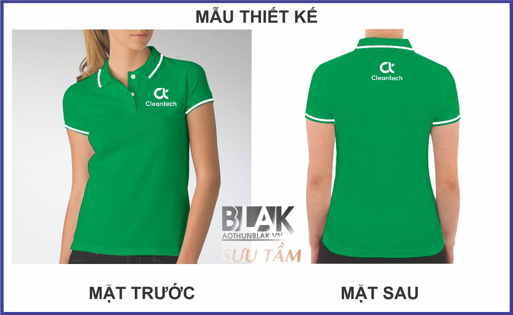 Mẫu thiết kế áo thun đồng phục công ty Clean Tech