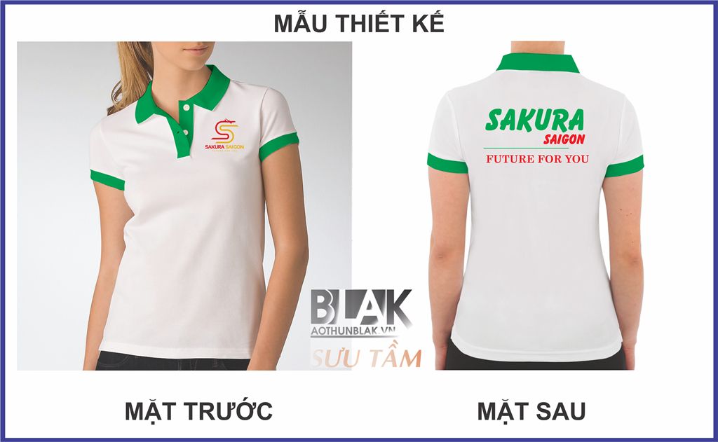 Mẫu thiết kế áo thun đồng phục công ty Sakura