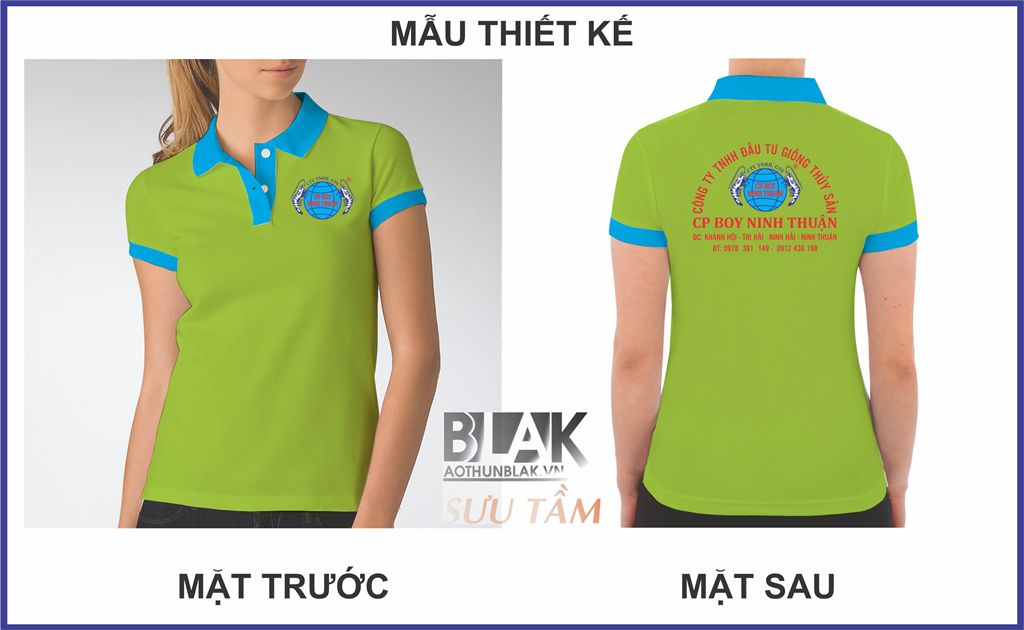 Mẫu áo thun đồng phục nhân viên công ty TNHH Đầu Tư Giống Thủy Sản CP Boy - Hình 1