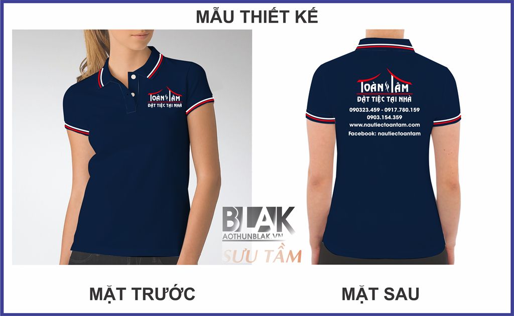 Mẫu thiết kế áo thun đồng phục đặt tiệc tại nhà Toàn Tâm