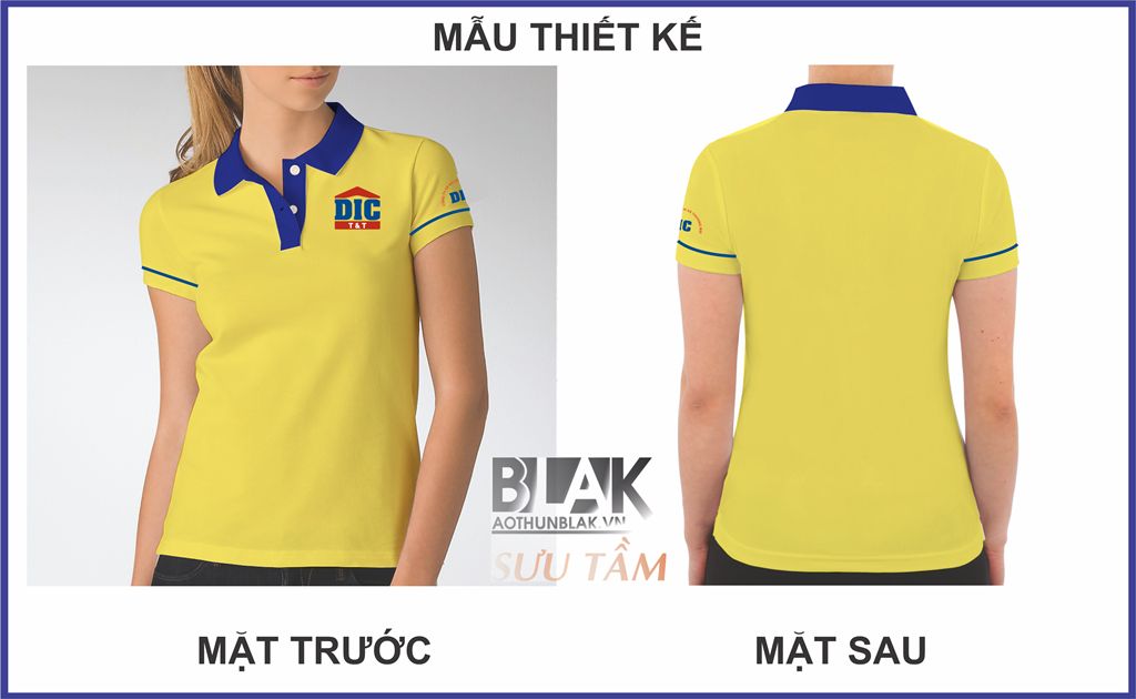 Mẫu thiết kế áo thun đồng phục công ty CP Du lịch và Thương mại DIC