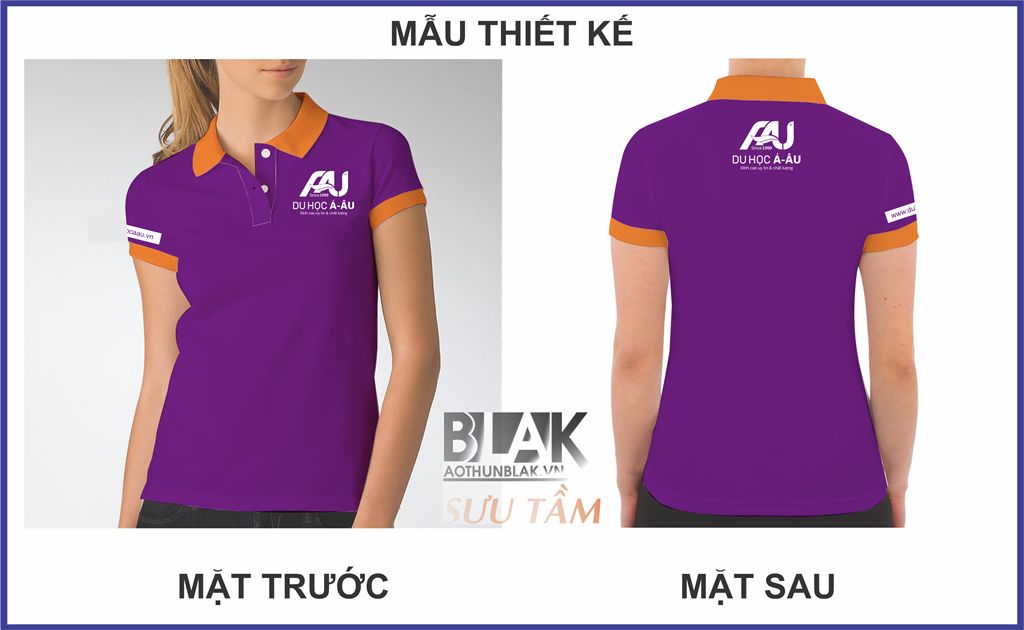 Mẫu áo thun đồng phục nhân viên công ty Công ty Du học Á-Âu - Hình 1