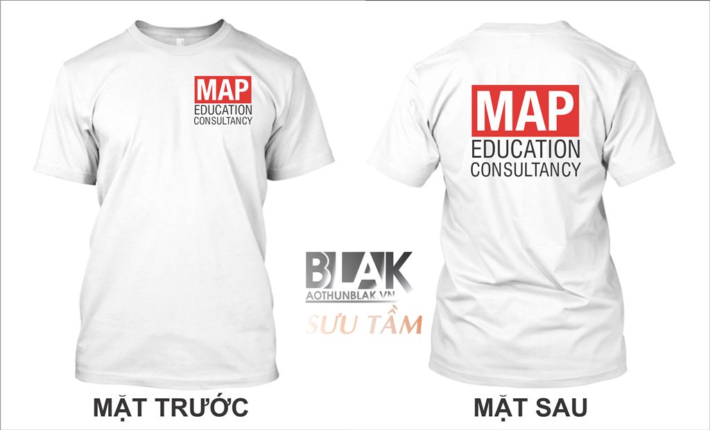 Mẫu thiết kế áo thun đồng phục Trung tâm Du Học Hàn Quốc MAP