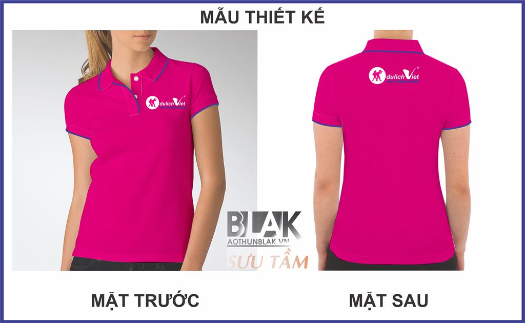 Mẫu thiết kế áo thun đồng phục nhân viên tại Du Lịch Việt