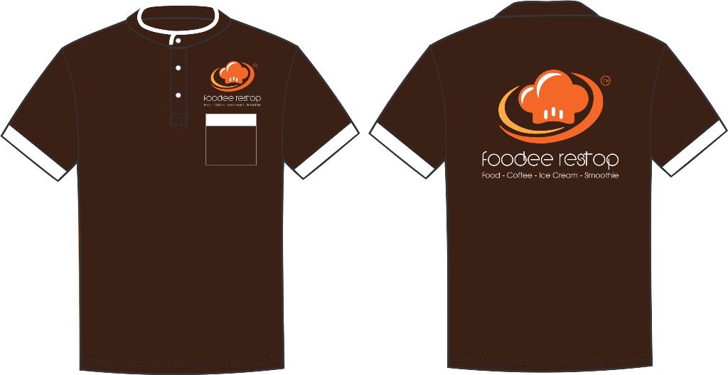 Mẫu thiết kế áo thun đồng phục nhân viên tại Foodee Restop Vietnam, tại AEON MALL Tân Phú