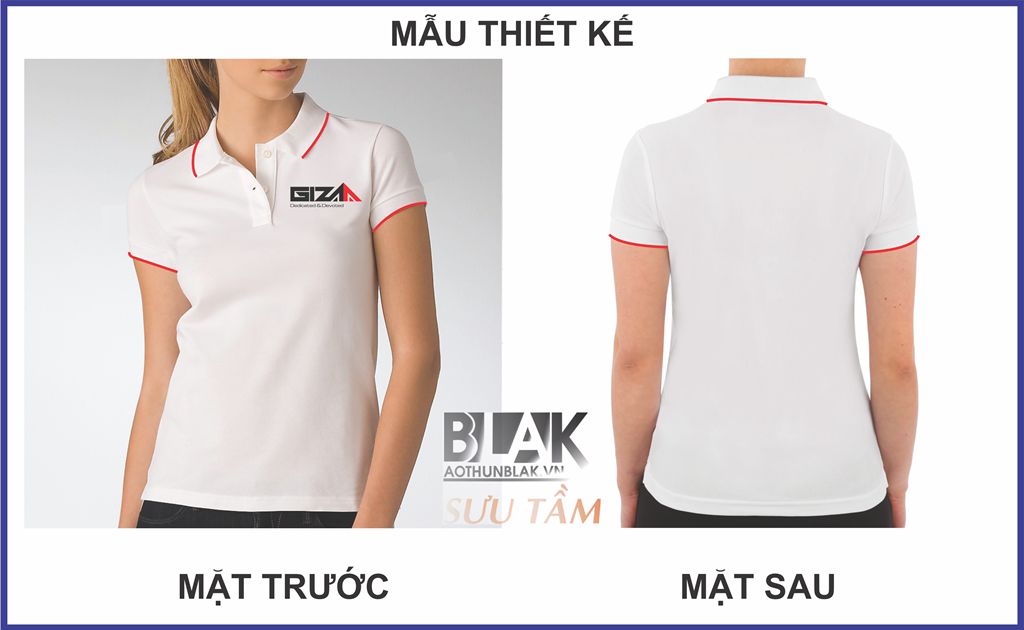 Mẫu thiết kế áo thun đồng phục công ty Thiết kế và Xây dựng Giza Việt Nam