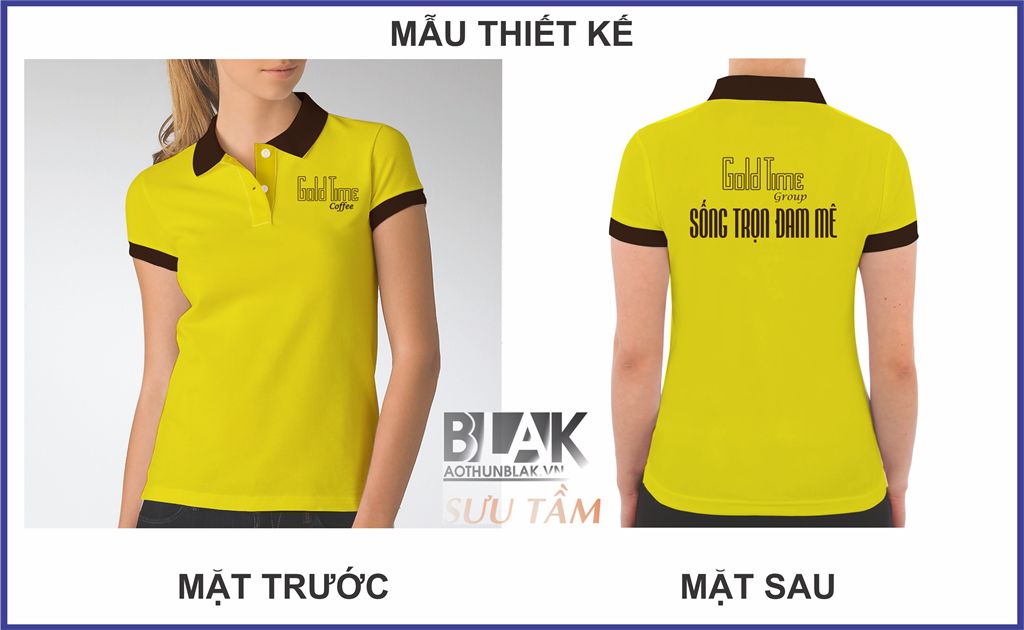 Mẫu thiết kế áo thun đồng phục công ty Golden Time Group