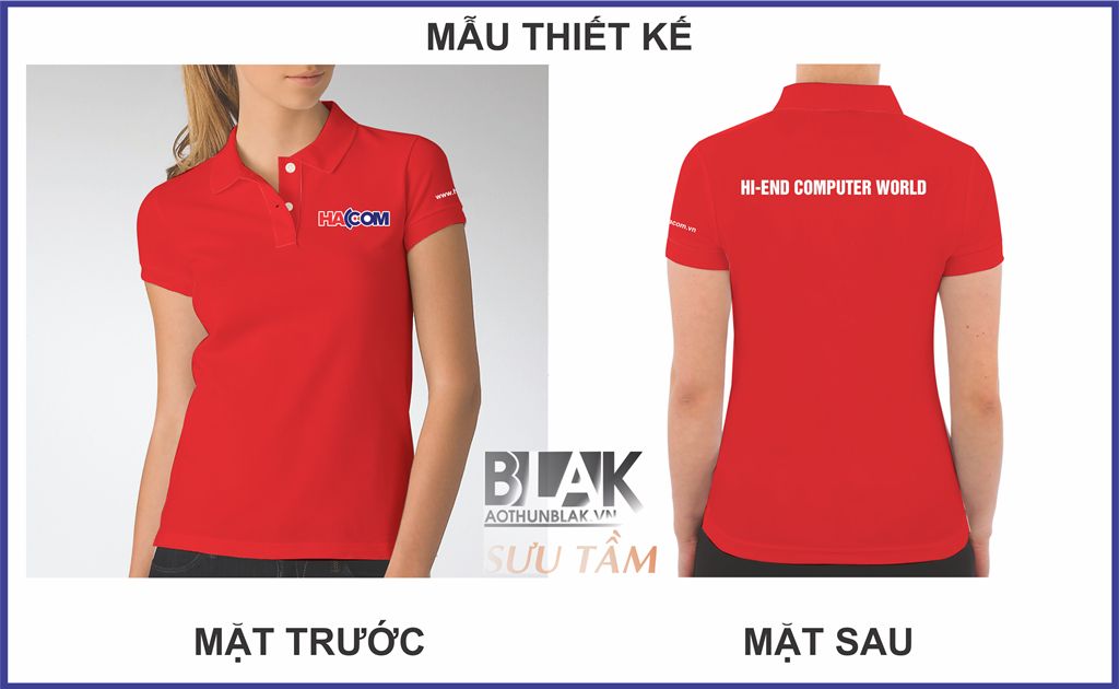 Mẫu thiết kế áo thun đồng phục Hacom