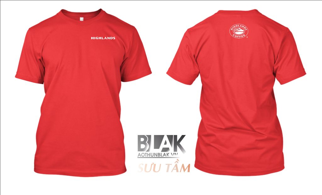 Mẫu thiết kế áo thun đồng phục Highland Coffee