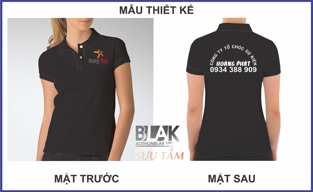 Mẫu thiết kế áo thun đồng phục công ty Sự kiện và giải trí Hoàng Phát