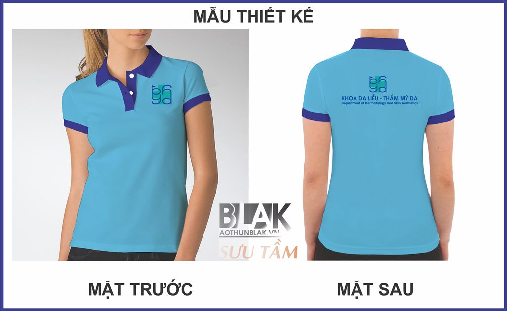 Mẫu thiết kế áo thun đồng phục Khoa Da liễu – Thẩm mỹ da tại BV Đại học Y Dược Tp.HCM