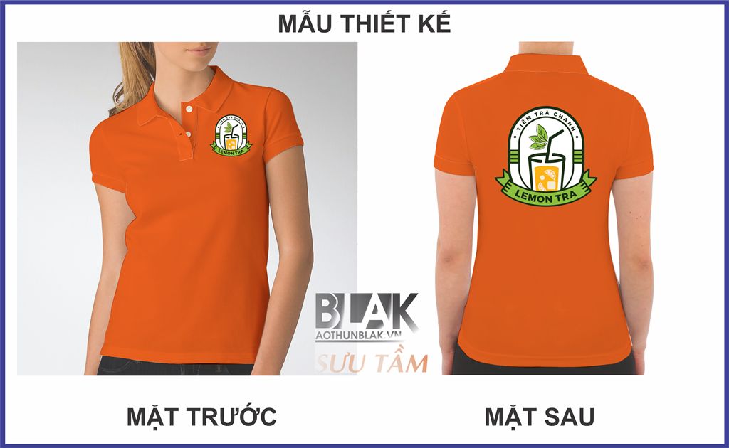 Mẫu thiết kế áo thun đồng phục nhân viên tại Lemon Tra