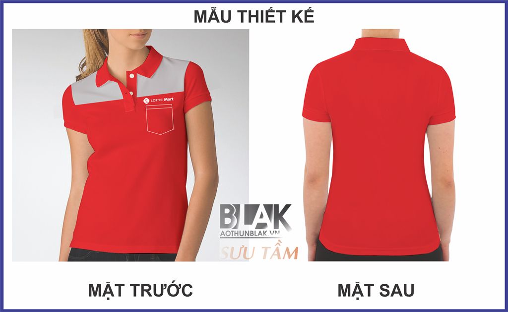 Mẫu thiết kế áo thun đồng phục Lotte Mart