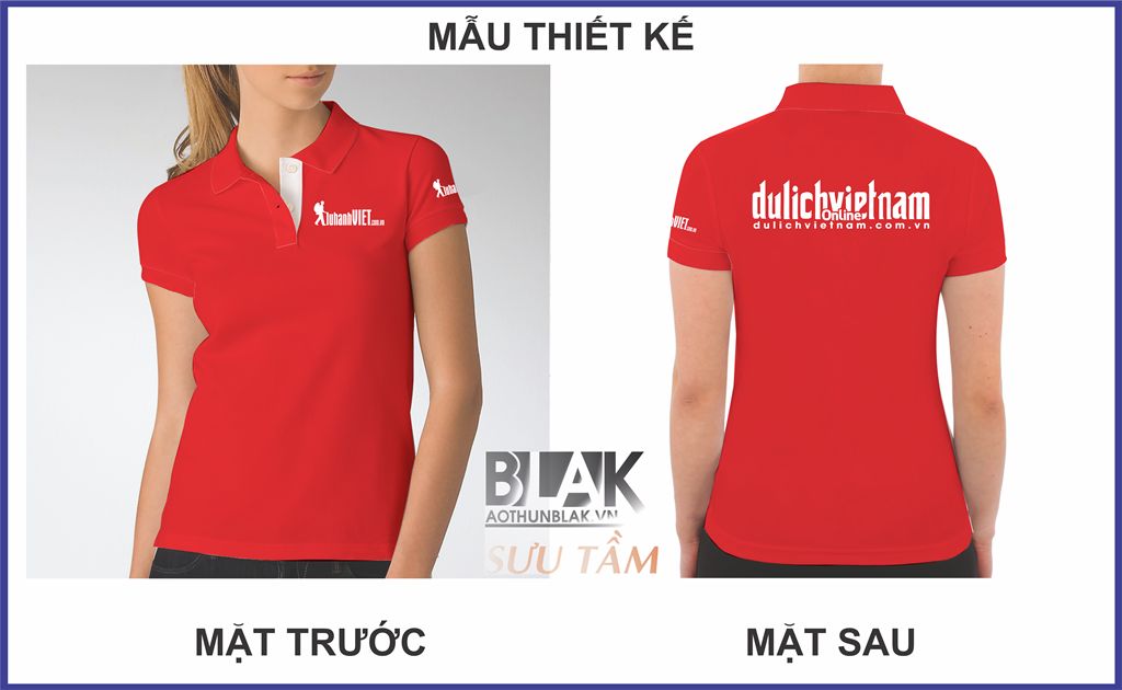 Mẫu thiết kế áo thun đồng phục nhân viên tại Công ty Lữ Hành Việt - Du Lịch Việt Nam