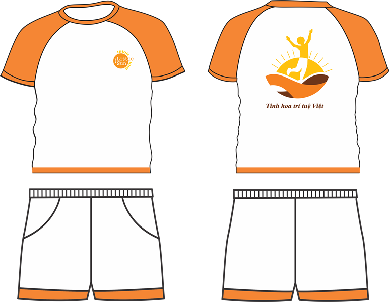 Mẫu áo đồng phục trường mầm non Little Sun số 1