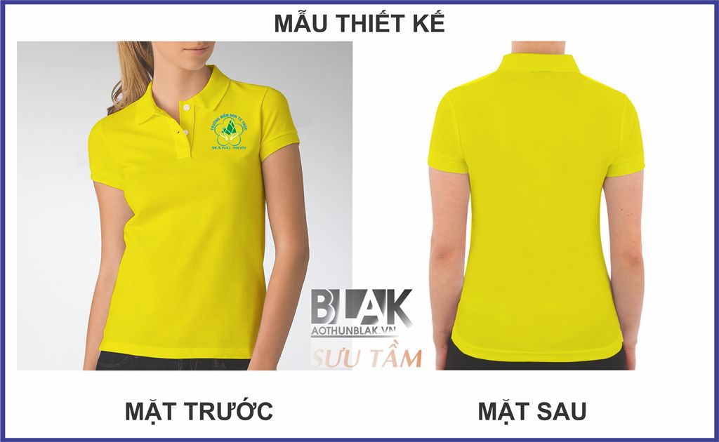 Mẫu thiết kế áo thun đồng phục giáo viên trường mầm non tư thục Măng Non, Bình Định