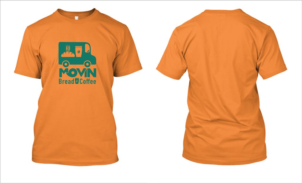Mẫu thiết kế áo thun đồng phục nhân viên tại The Moving Bread Coffee