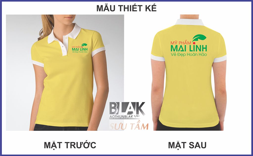 Mẫu thiết kế áo thun đồng phục Mỹ phẩm Mai Linh