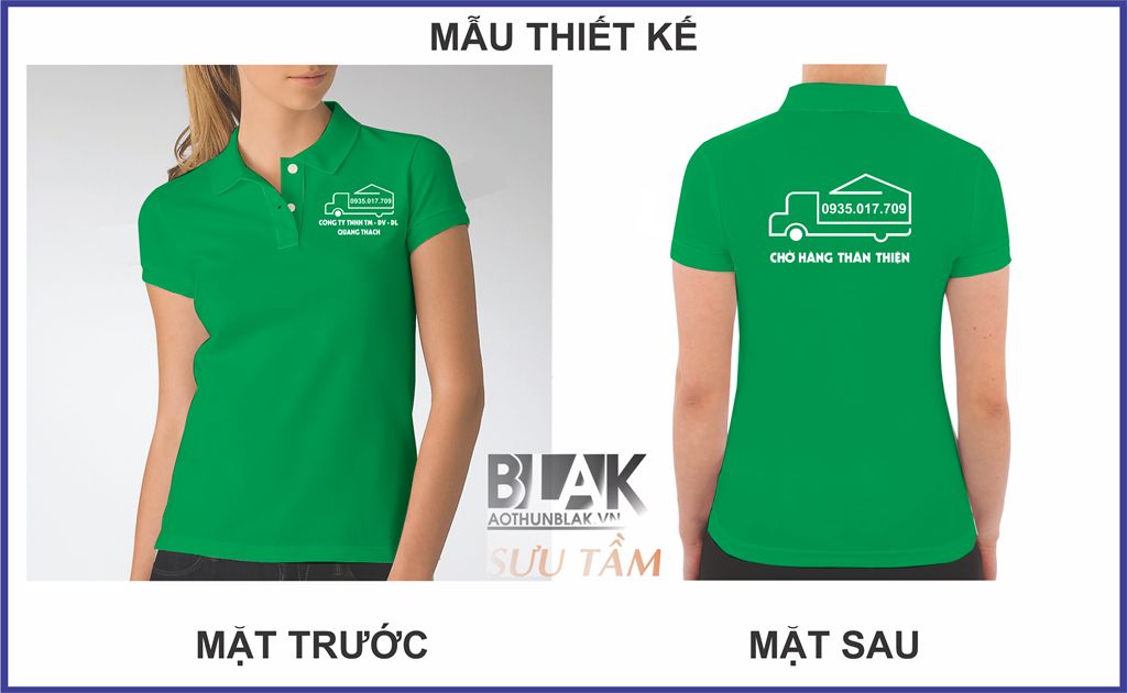 Mẫu thiết kế áo thun đồng phục nhà xe Quang Thạch