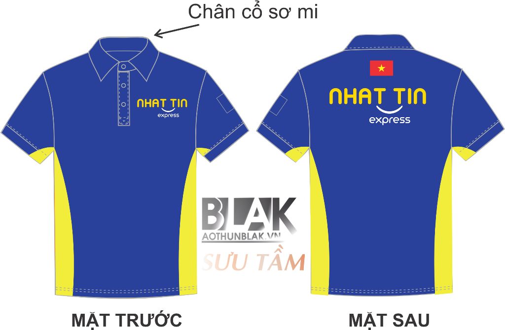 Mẫu thiết kế áo thun đồng phục Nhất Tín Express