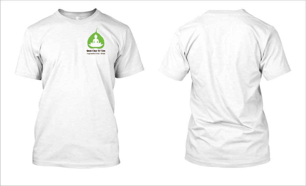 Mẫu thiết kế áo thun đồng phục nhân viên quán Chay Từ Tâm - Hà Nội