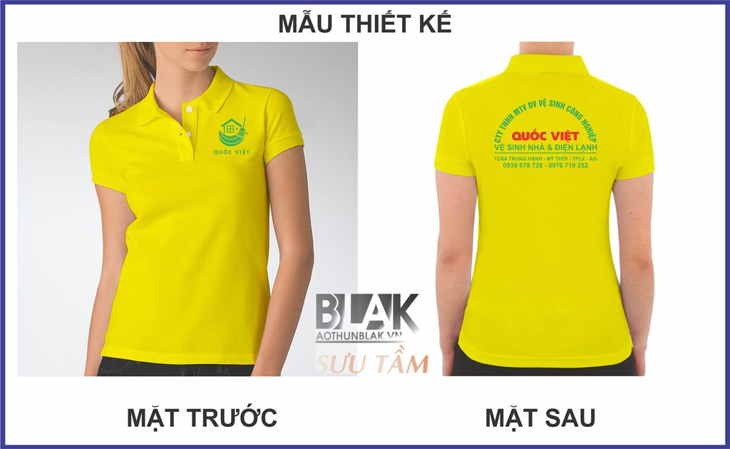 Mẫu thiết kế áo thun đồng phục Quốc Việt