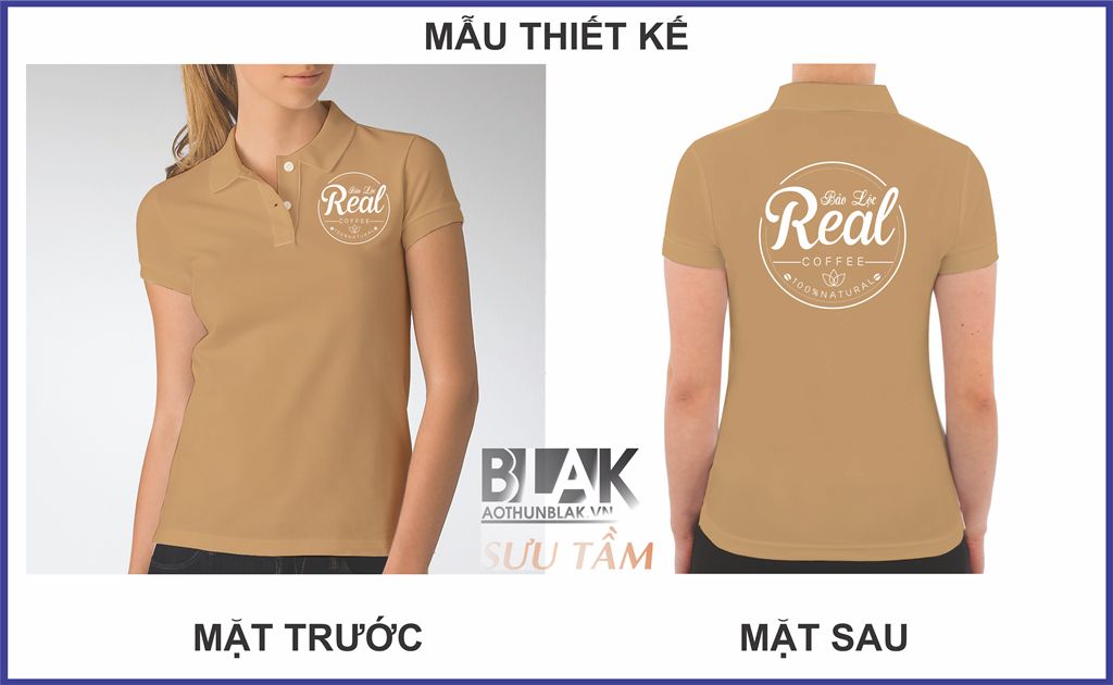 Mẫu thiết kế áo thun đồng phục nhân viên tại Bảo Lộc Real Coffee