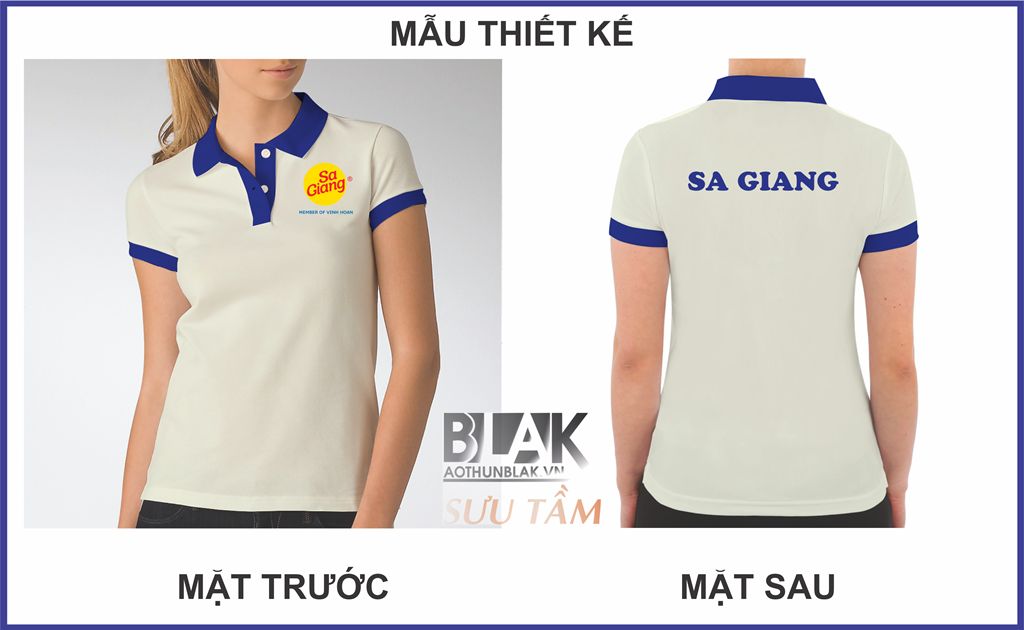 Mẫu thiết kế áo thun đồng phục Công ty Xuất nhập khẩu Sa Giang