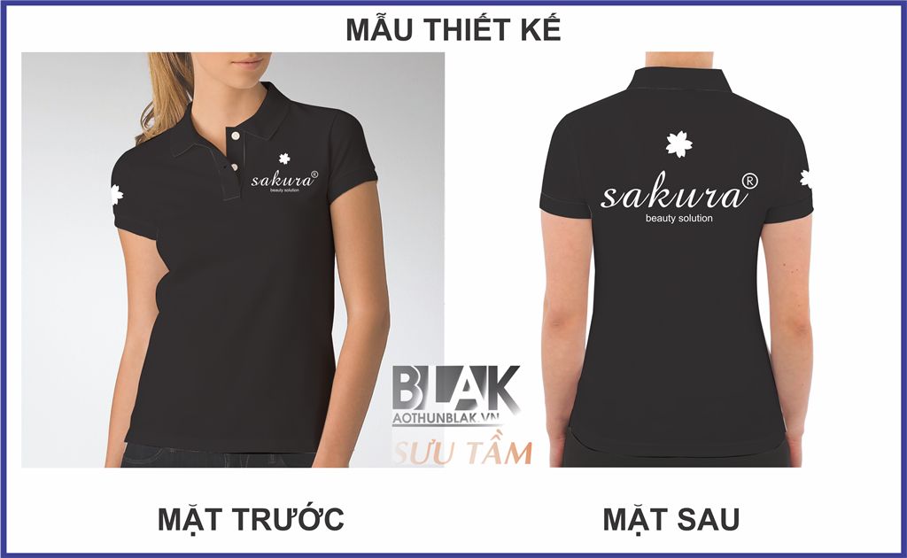 Mẫu thiết kế áo thun đồng phục Sakura Beauty Vietnam