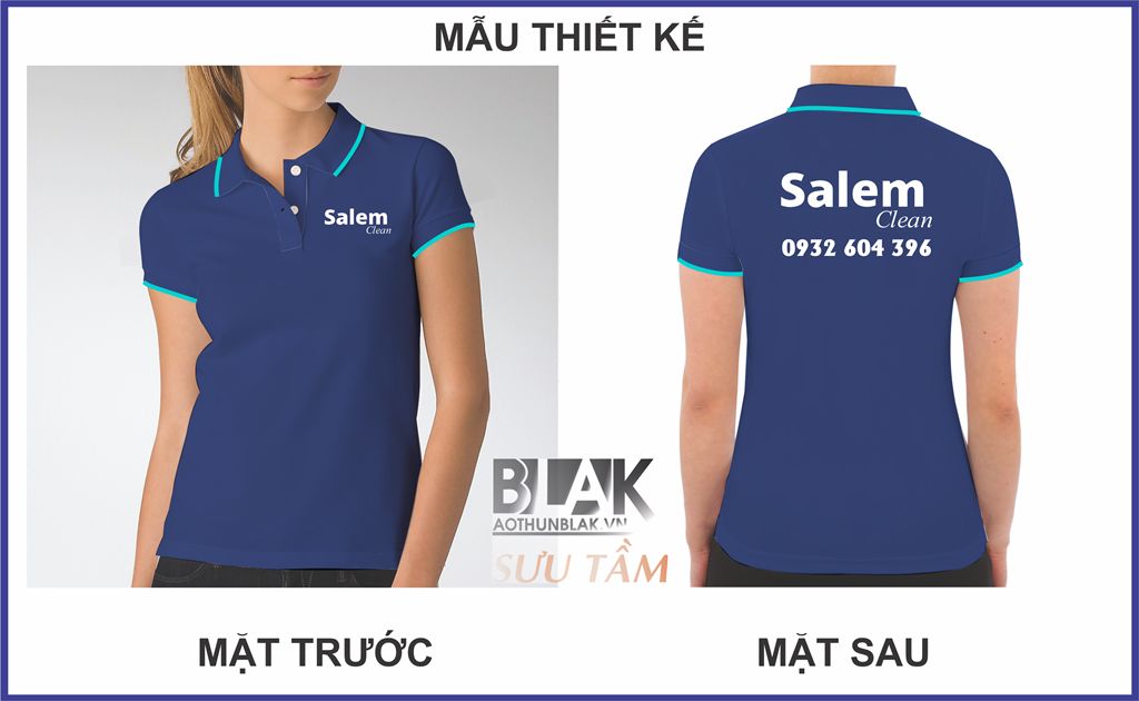 Mẫu thiết kế áo thun đồng phục công ty vệ sinh Salem Clean