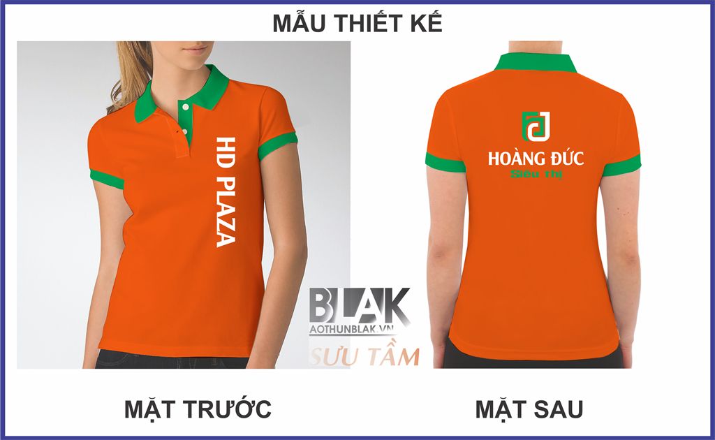 Mẫu thiết kế áo thun đồng phục Siêu thị Hoàng Đức