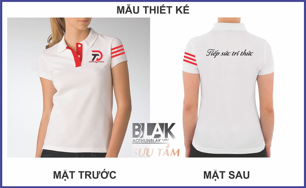 Mẫu thiết kế áo thun đồng phục Siêu thị nhà sách Trảng Dài