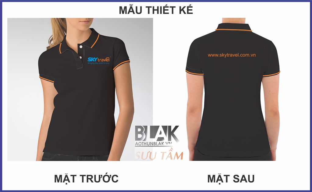 Mẫu áo thun đồng phục nhân viên tại Công ty Sky Travel