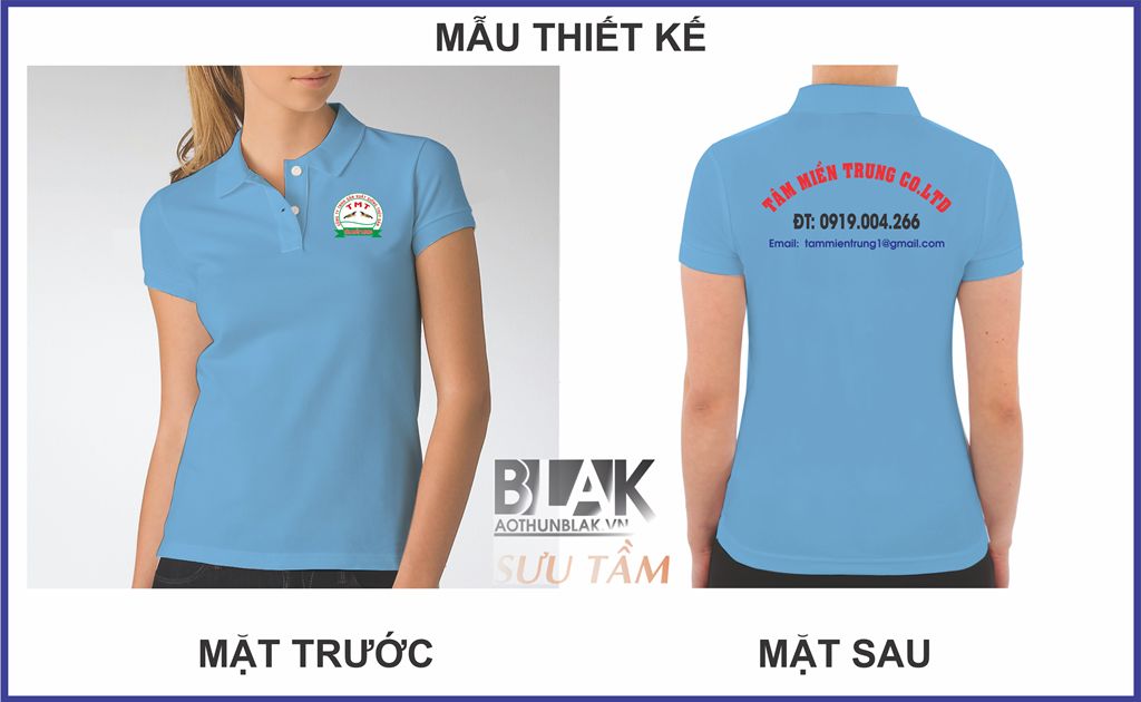 Mẫu thiết kế áo thun đồng phục công ty Giống Thuỷ Sản Tâm Miền Trung