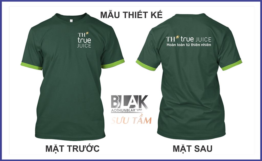 Mẫu thiết kế áo thun đồng phục TH True JUICE