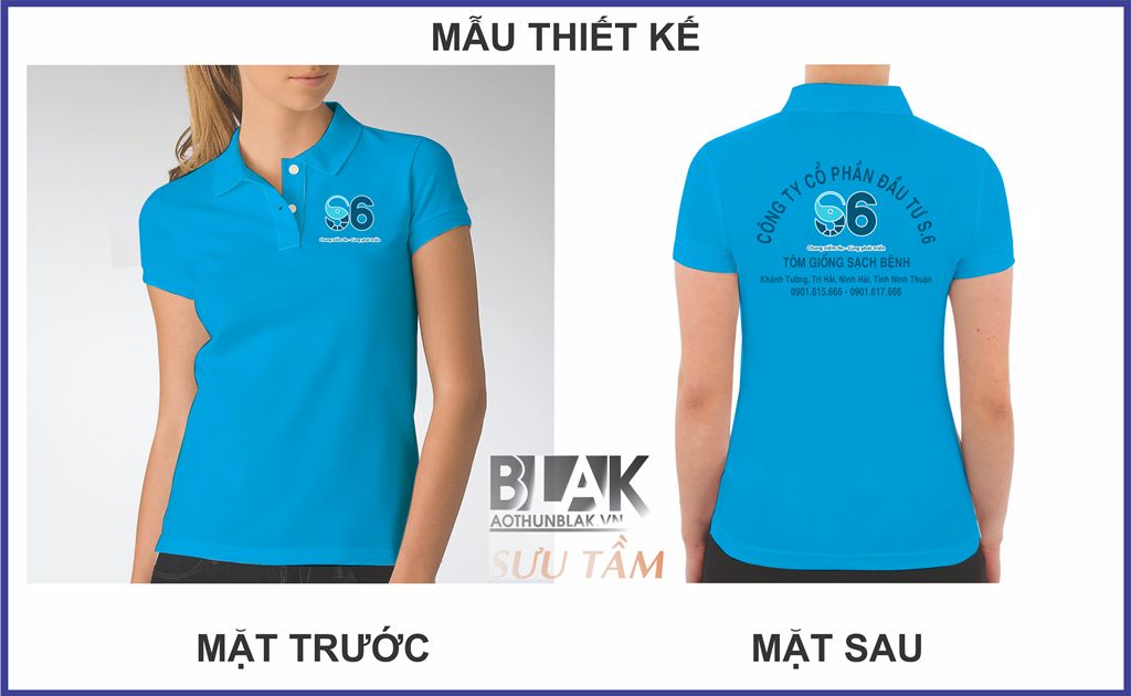 Mẫu thiết kế áo thun đồng phục công ty Cổ phần Đầu tư S.6